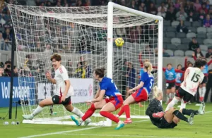 Japan vs USWNT SheBelieves Cup, Emma Hayes first loss, Ally Sentnor goal, Yūka Momiki Japan goal, SheBelieves Cup 2025 results, USWNT young players,
