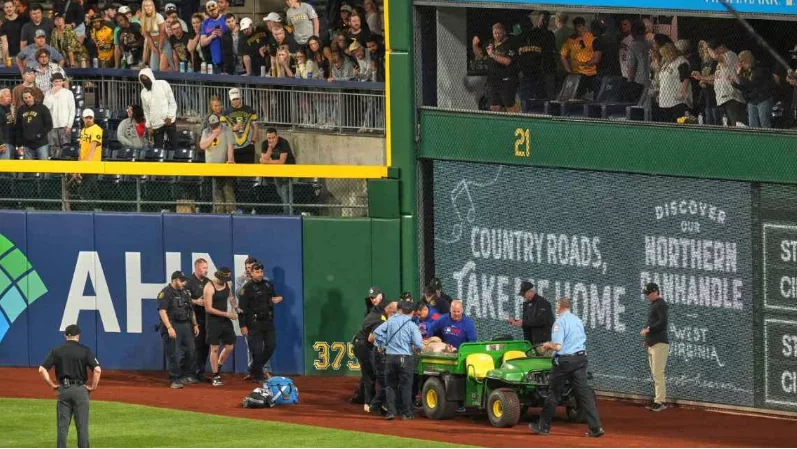 PNC Park fan fall, Clemente Wall accident, Pirates game injury, baseball fan fall 2025, sports stadium safety, Pittsburgh game emergency,